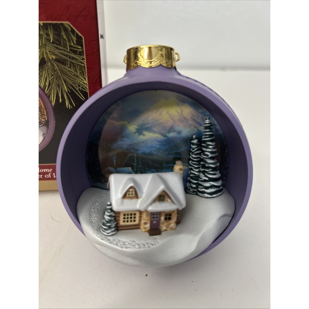 Hallmark 1997 Thomas Kinkade Ornament The Warmth Of Home 1244 - Picture 2 of 8